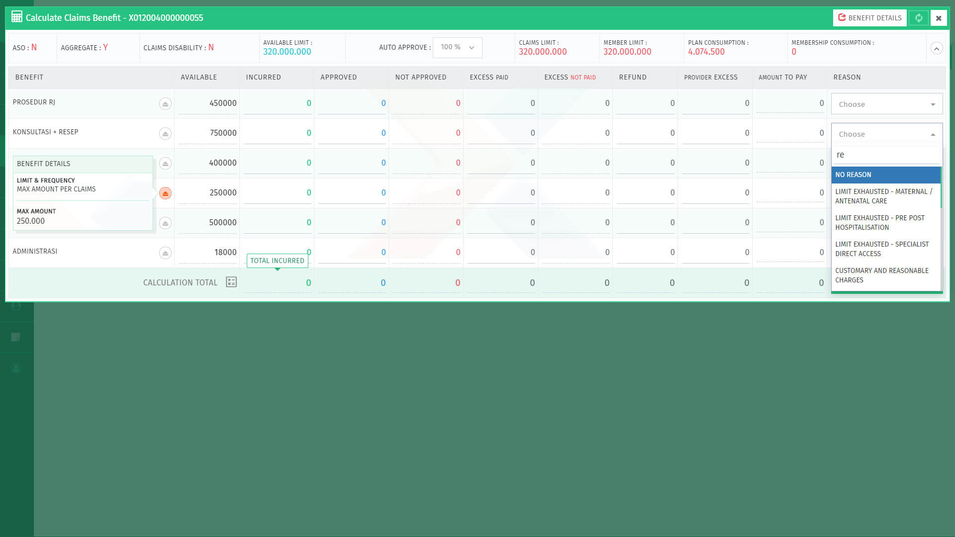 XIVA - ADD CLAIMS ADJUSTMENT FOR INDEMNITY PREVIEW