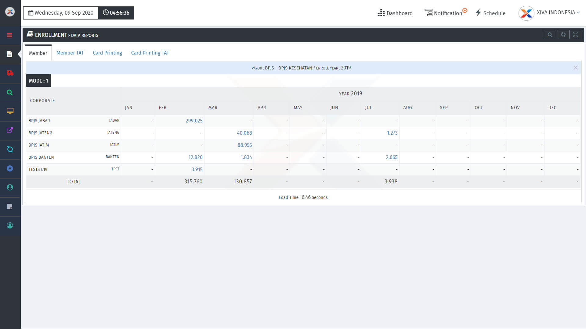 XIVA - REPORTING ENROLLMENT MEMBER PREVIEW